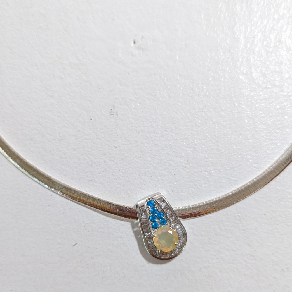 Ethiopian opal pendant and necklace
